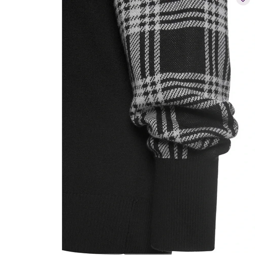Long Plaid Sleeve Sweater brand new size 8-10 - Picture 4 of 6